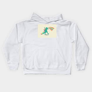 Rainbow dinosaur Kids Hoodie